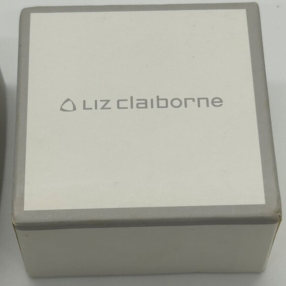 Liz Claiborne Vintage Rosebud Brooch Gold-tone Rhinestones in Original Box - Picture 15 of 16